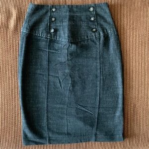 Dark Grey Bodycon Pencil Skirt